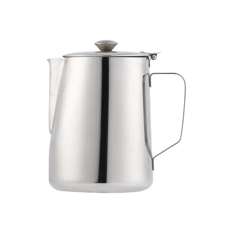 Stainless Steel Latte Art Cup with Lid - Image 10