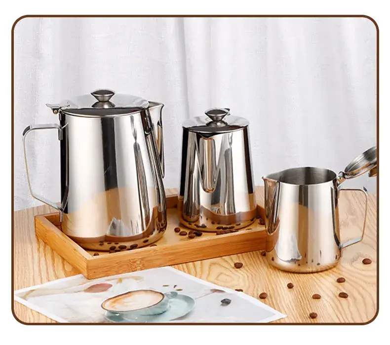 Stainless Steel Latte Art Cup with Lid β feature 11