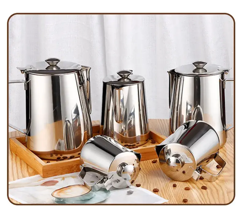 Stainless Steel Latte Art Cup with Lid β feature 12