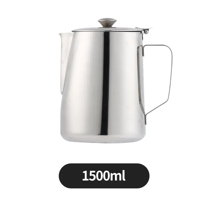 Stainless Steel Latte Art Cup with Lid - Image 4