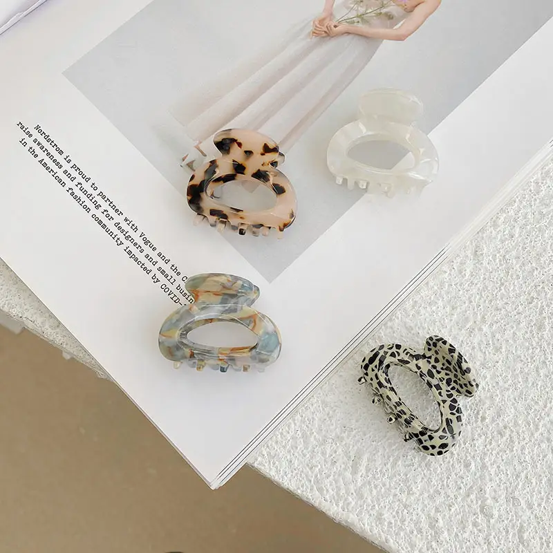 Korean Style Hollow Clip for Women Leopard Print - Image 8