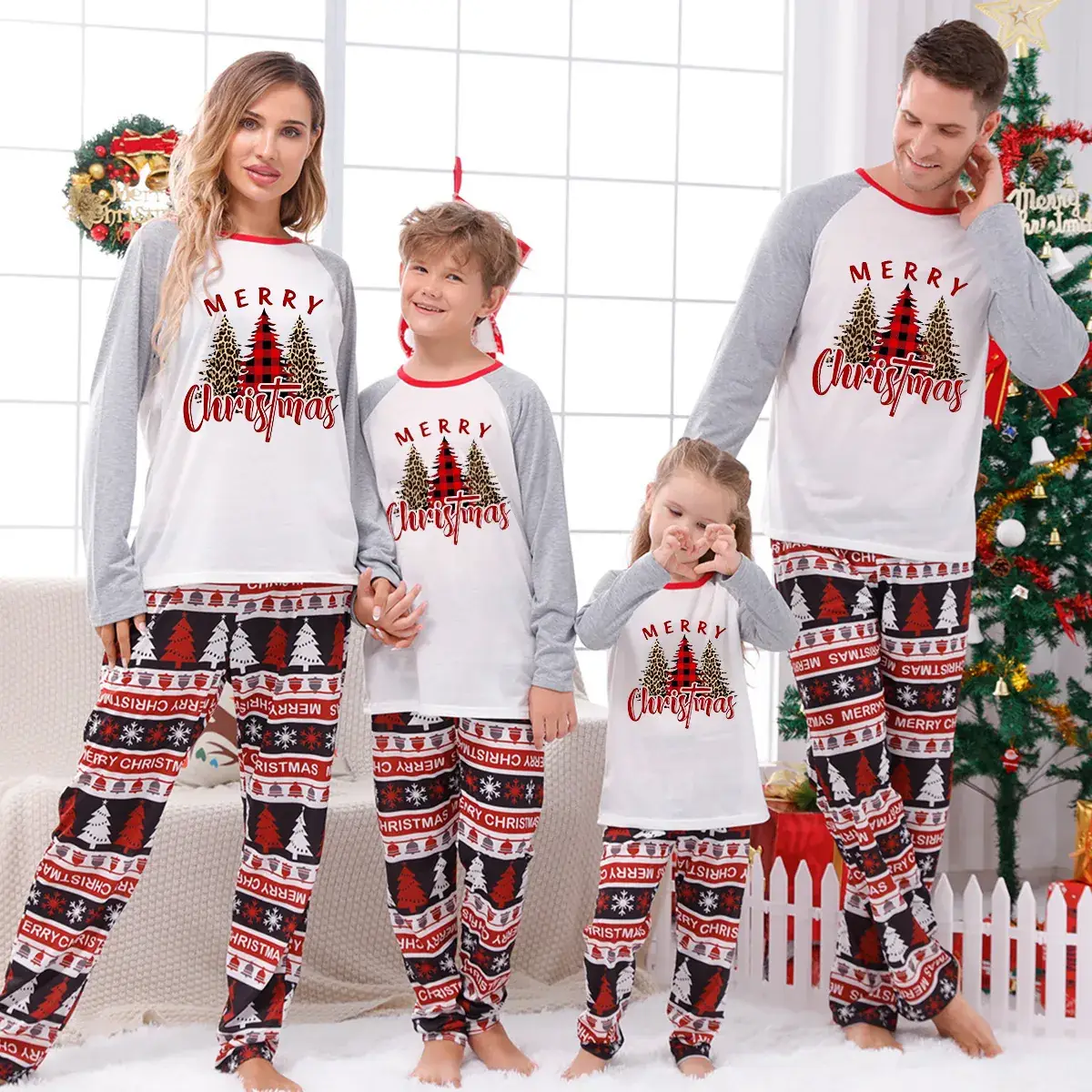 Tianming Christmas Parent-Child Pajamas Set