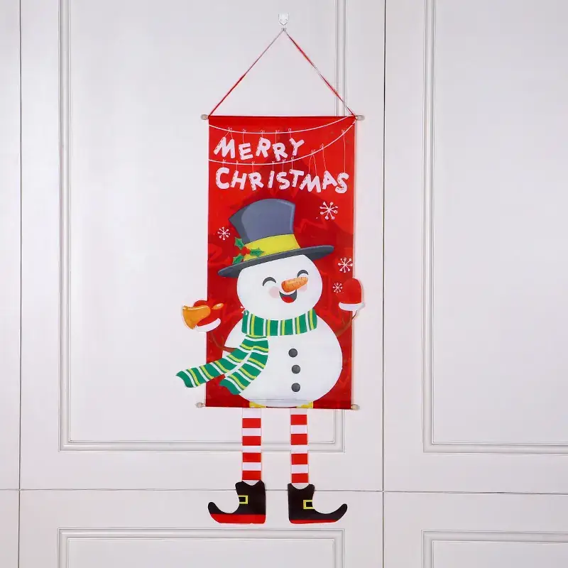 Christmas Snowman Hanging Decor for Door - Image 2