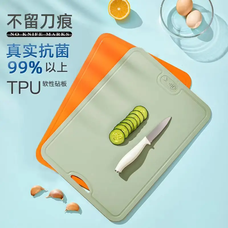 Anti-Knife TPU Cutting Board Green Double Sided - Image 8