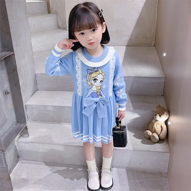 Baby Girl Blue Tulle Crawling Suit with Bow Headband — feature 11