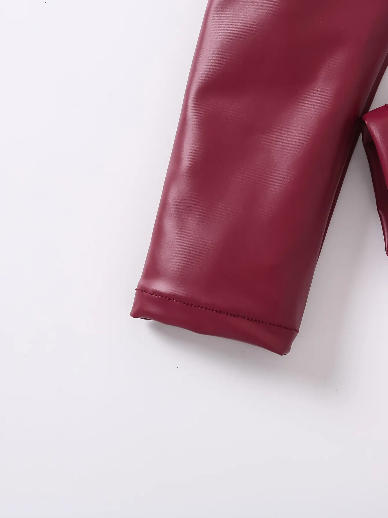 Women's Silver Leather Pants Tight Elastic Baby Leggings - Image 6