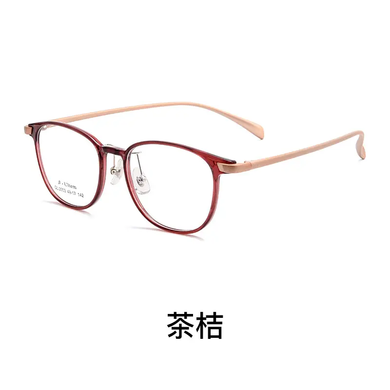 Women's Ultra Light Purple Round Glasses Steel Frame - Image 6