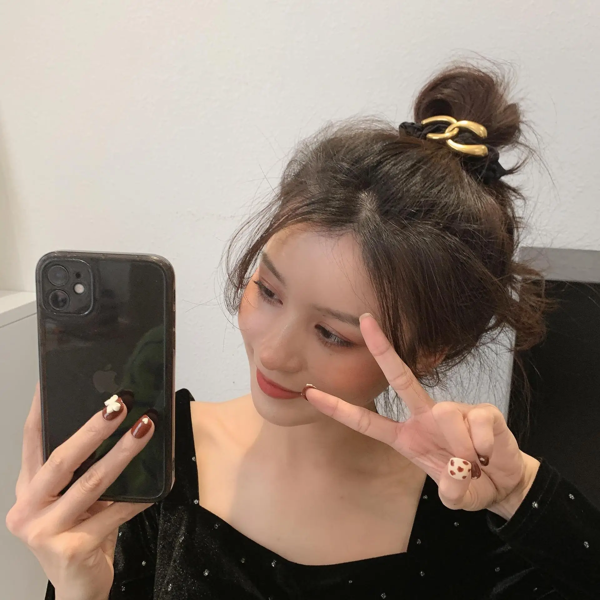 Simple Metal Hair Ring for Women's Elegant Hair Tie