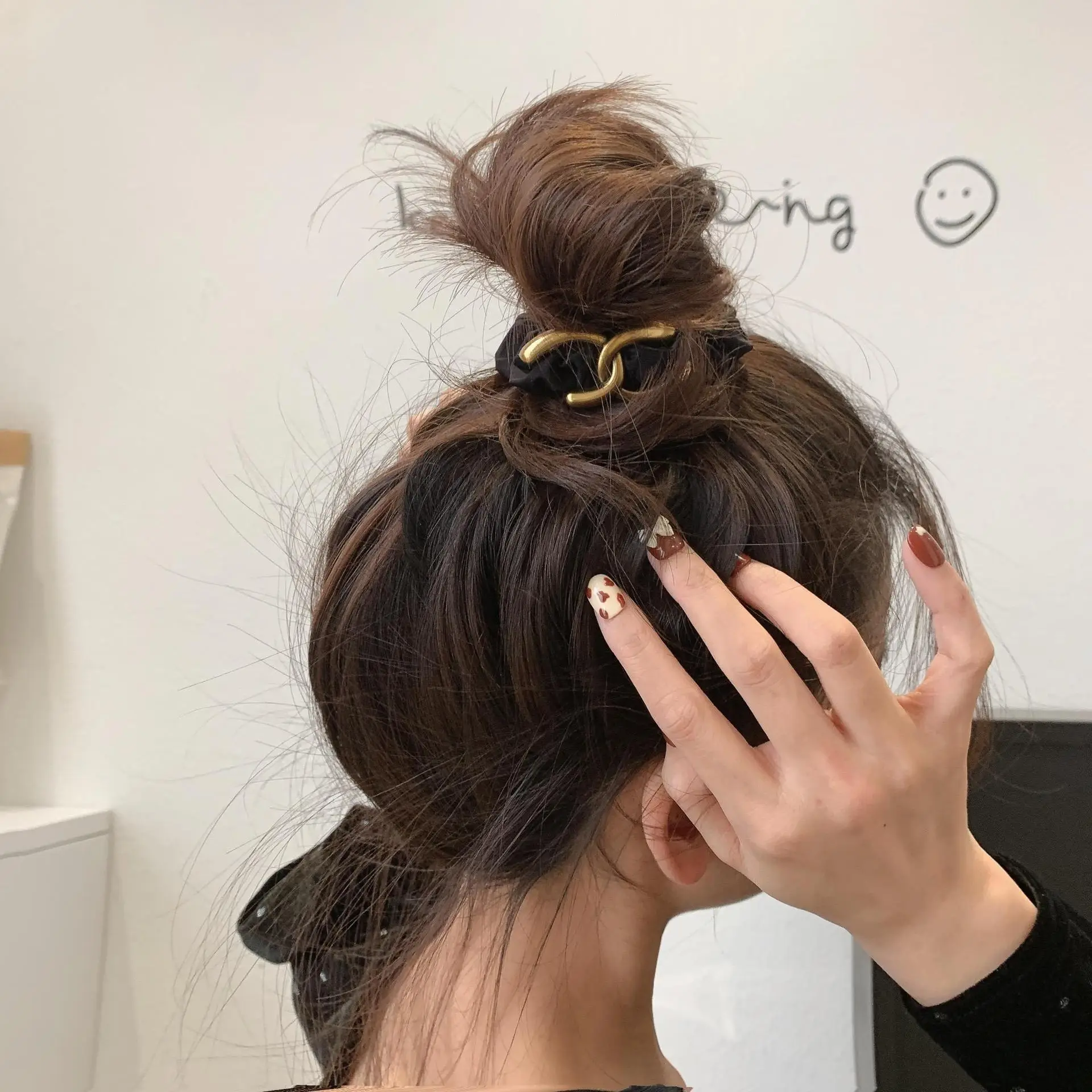 Simple Metal Hair Ring for Women's Elegant Hair Tie