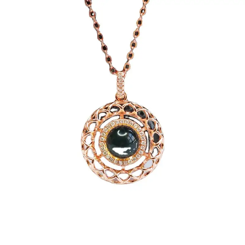 Guan Yu Blue Amber Pendant Necklace Water Purifying Jewelry - Image 6