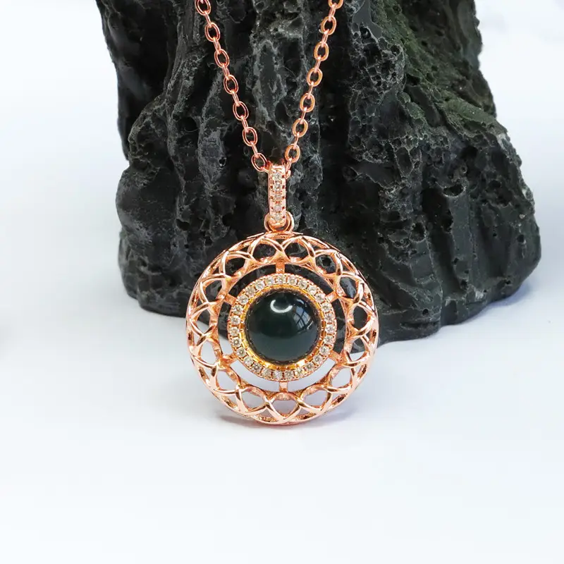 Guan Yu Blue Amber Pendant Necklace Water Purifying Jewelry — feature 4
