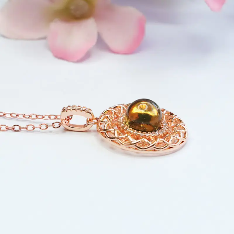 Guan Yu Blue Amber Pendant Necklace Water Purifying Jewelry — feature 8