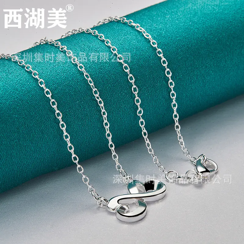 Silver Heart Pendant Necklace for Women - Image 2