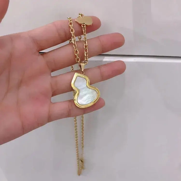 Gold Titanium Ice Heart Necklace for Women - Image 5