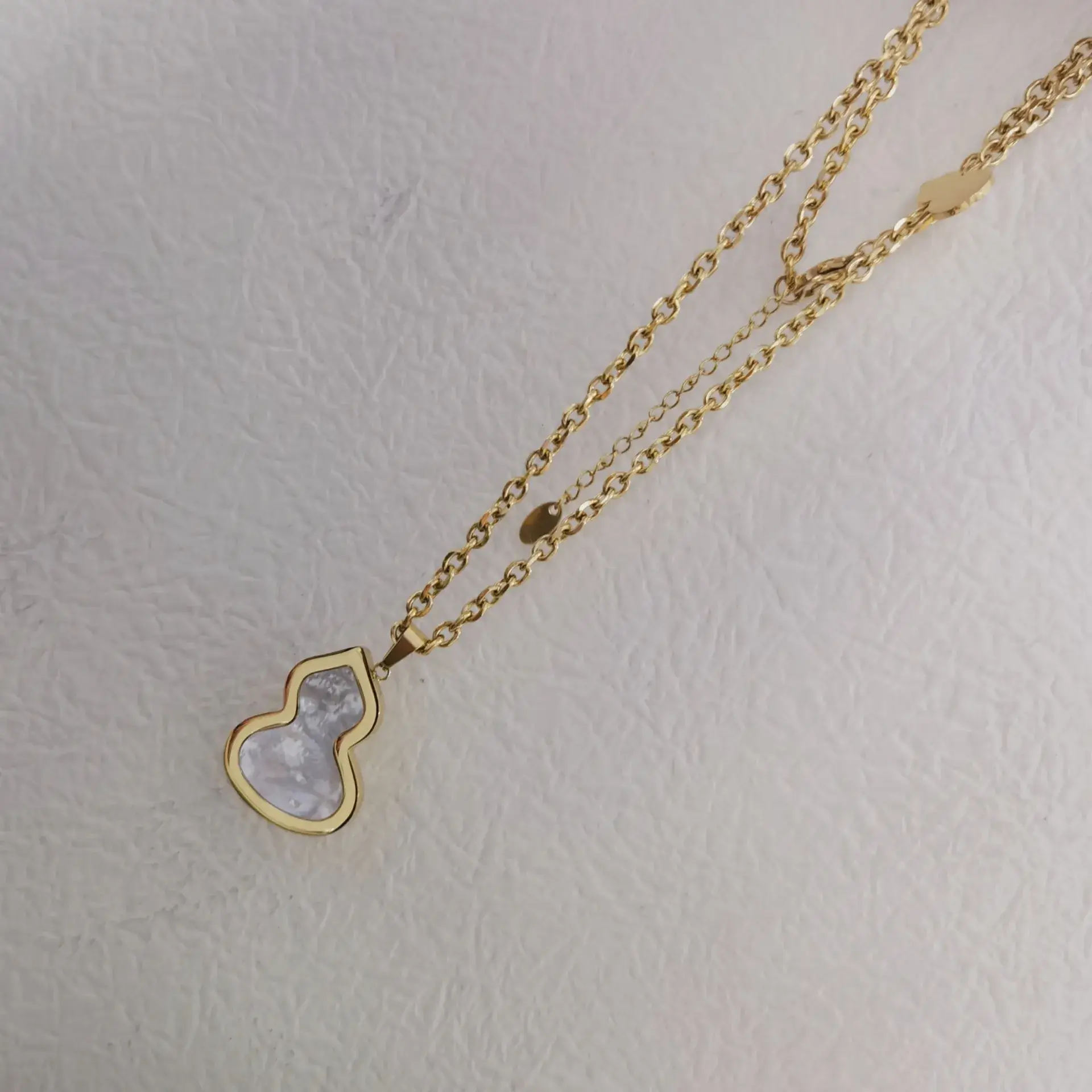 Gold Titanium Ice Heart Necklace for Women - Image 8