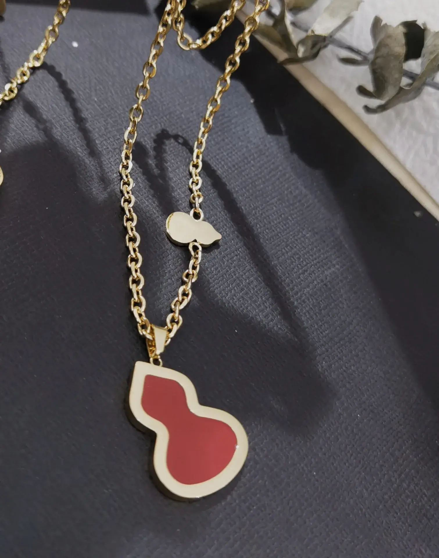 Gold Titanium Ice Heart Necklace for Women - Image 2