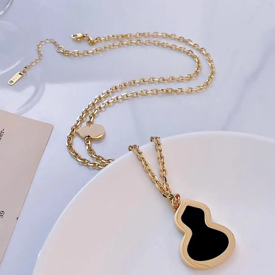 Gold Titanium Ice Heart Necklace for Women - Image 3