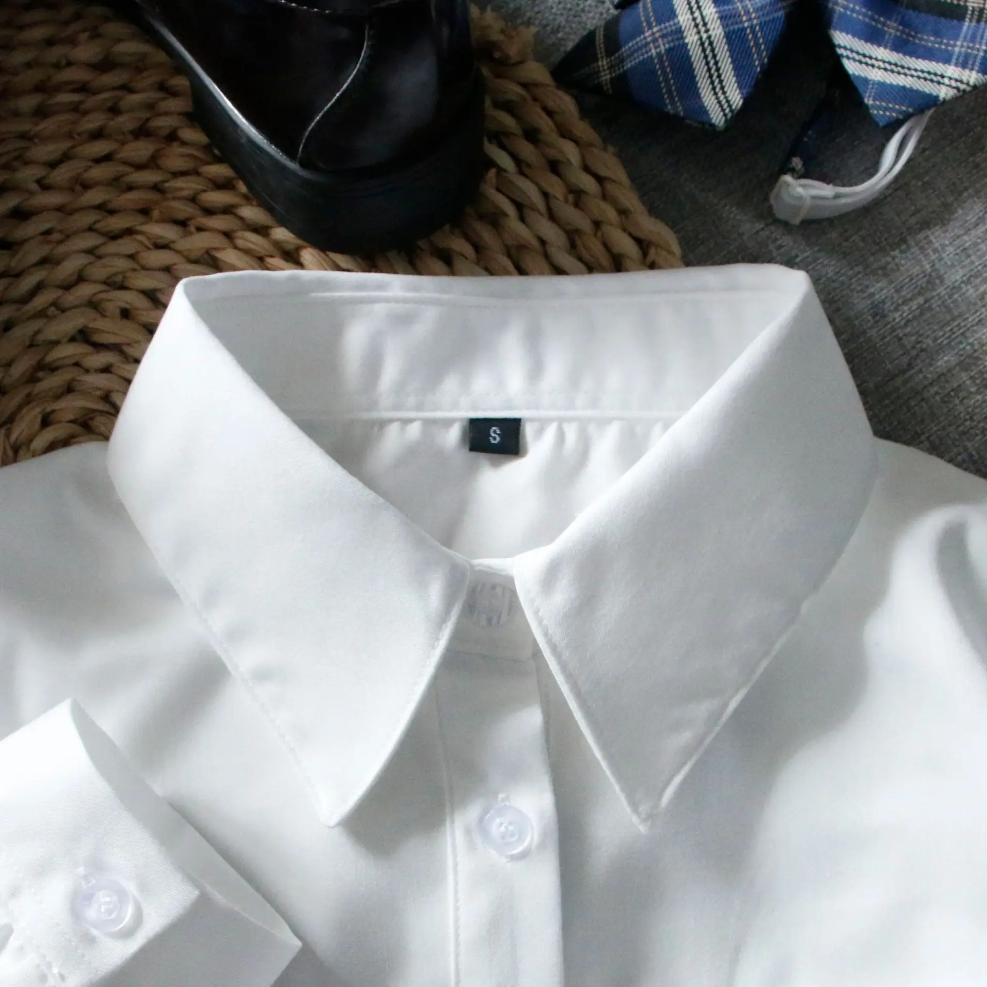 Japanese Flower Bell Senior Sister 2022 Long Sleeve Slimming White Shirt - Image 4