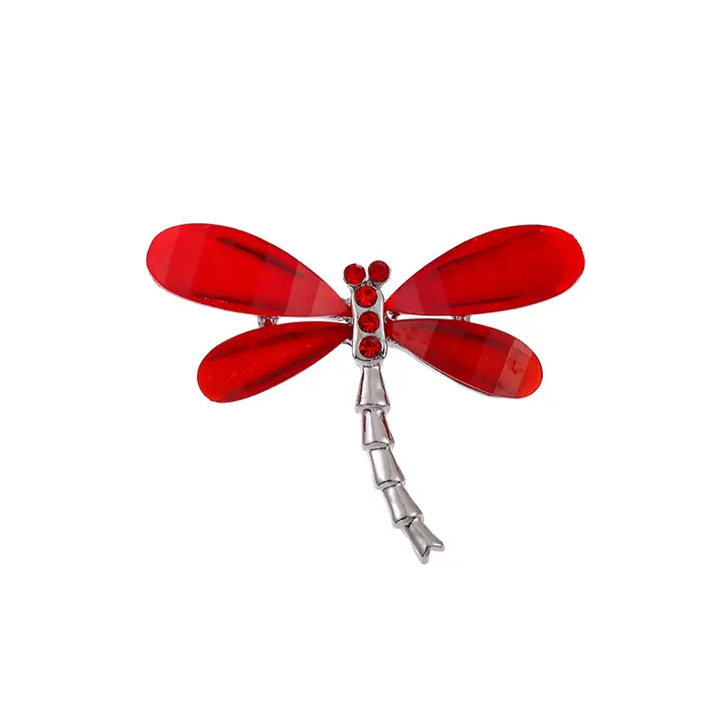 Red Dragonfly Brooch for Women - Image 7