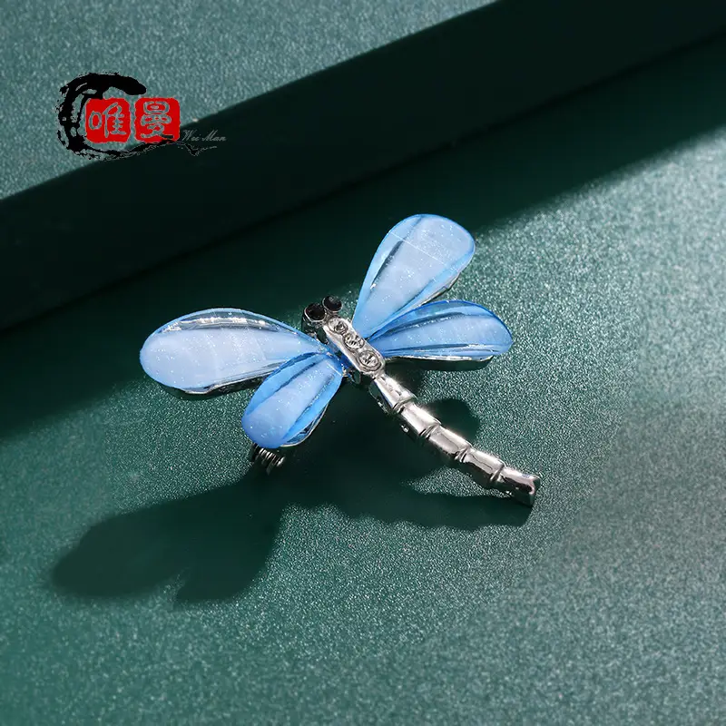 Red Dragonfly Brooch for Women - Image 2