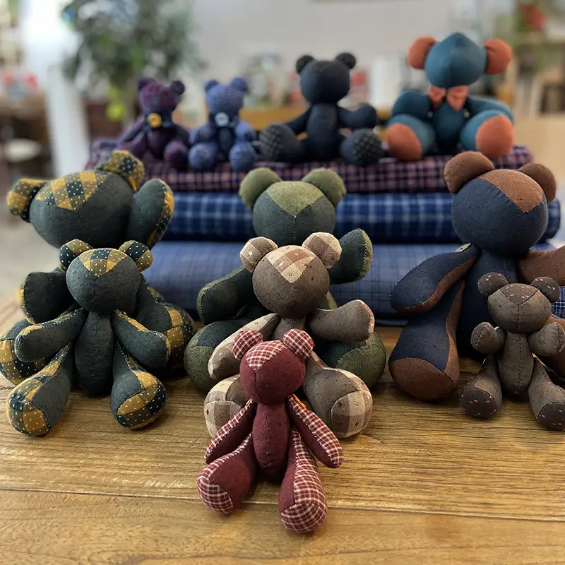 Handmade Brown Bear Embroidery Doll for Home Decor - Image 42