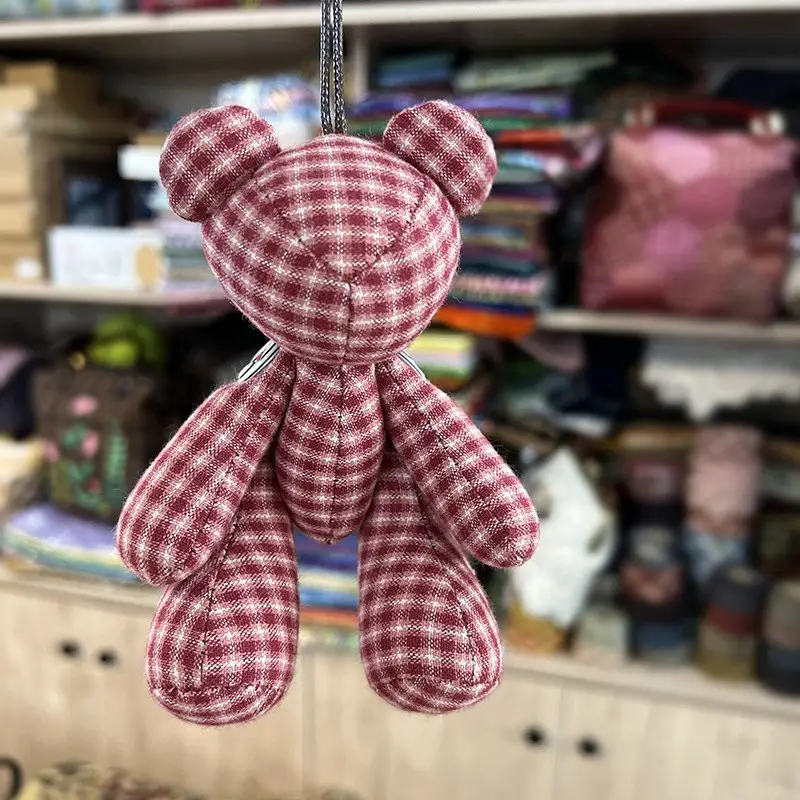Handmade Brown Bear Embroidery Doll for Home Decor - Image 25