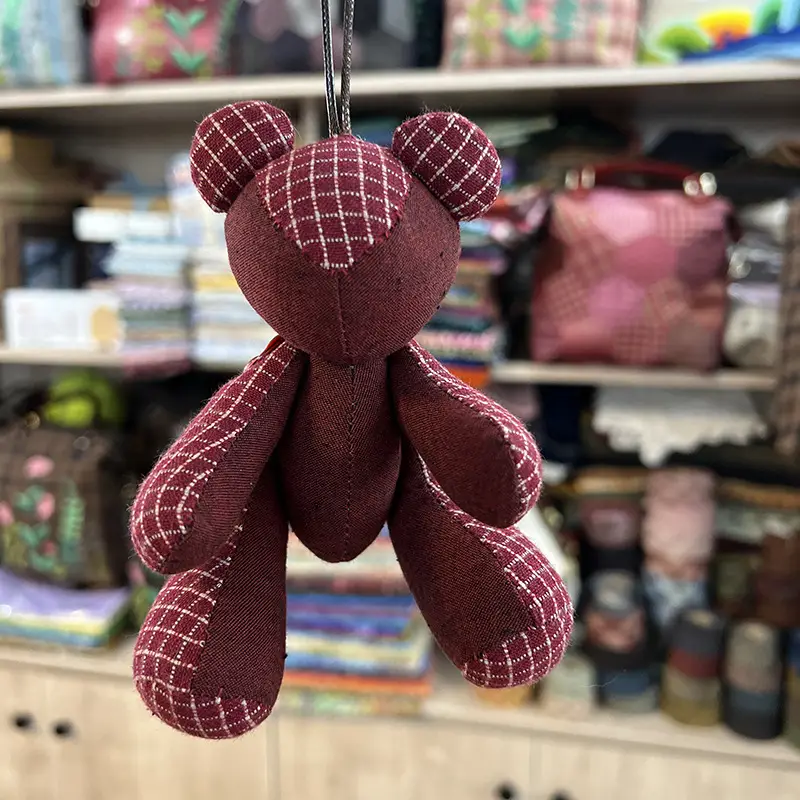 Handmade Brown Bear Embroidery Doll for Home Decor - Image 26