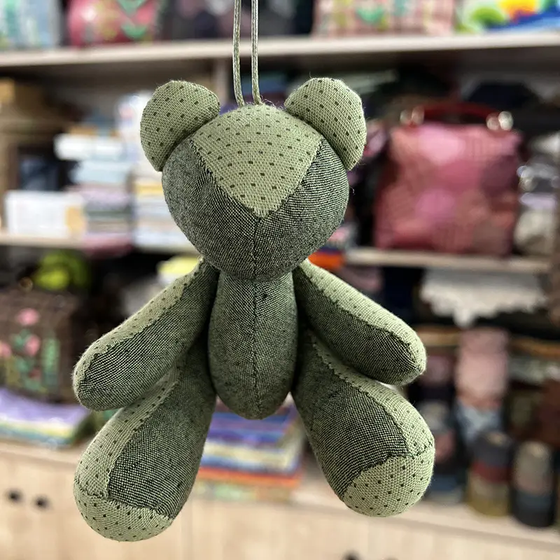Handmade Brown Bear Embroidery Doll for Home Decor - Image 30