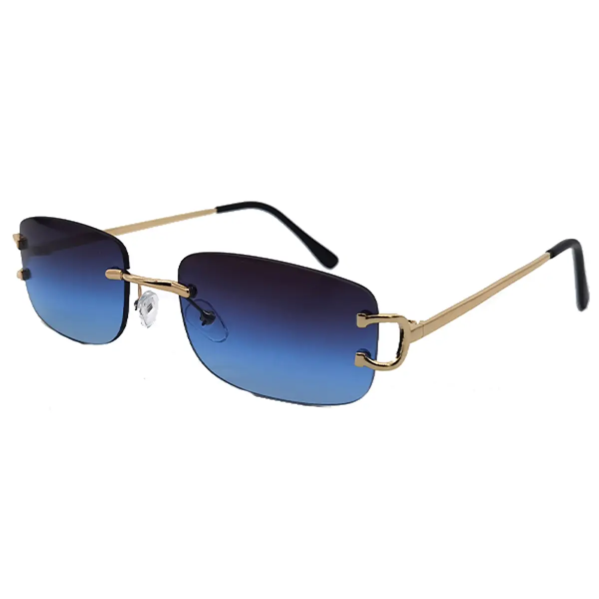 Square Frameless Sunglasses Women Yellow Gold European American Fashion - Image 10