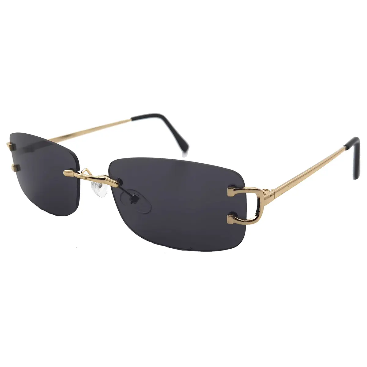 Square Frameless Sunglasses Women Yellow Gold European American Fashion - Image 7