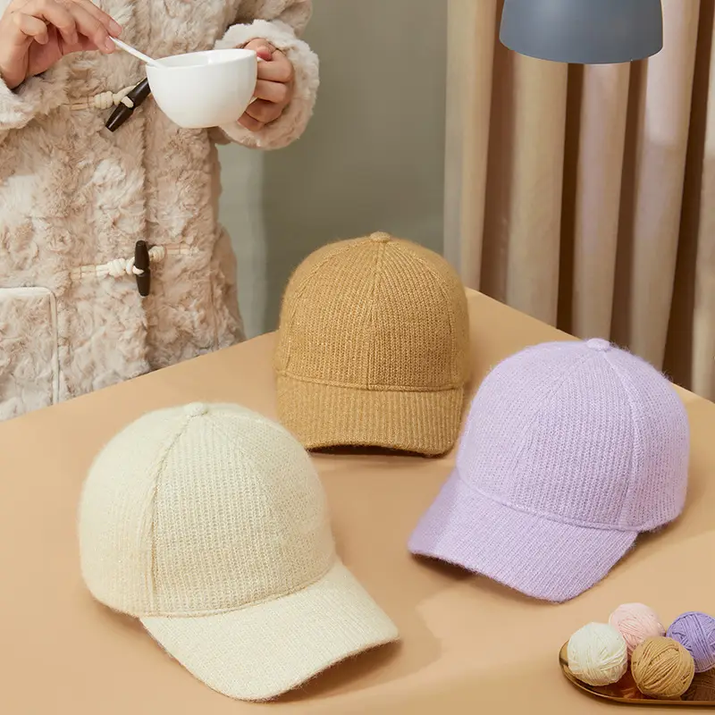 2025 Knitted Baseball Cap Lavender Warm Coldproof - Image 6