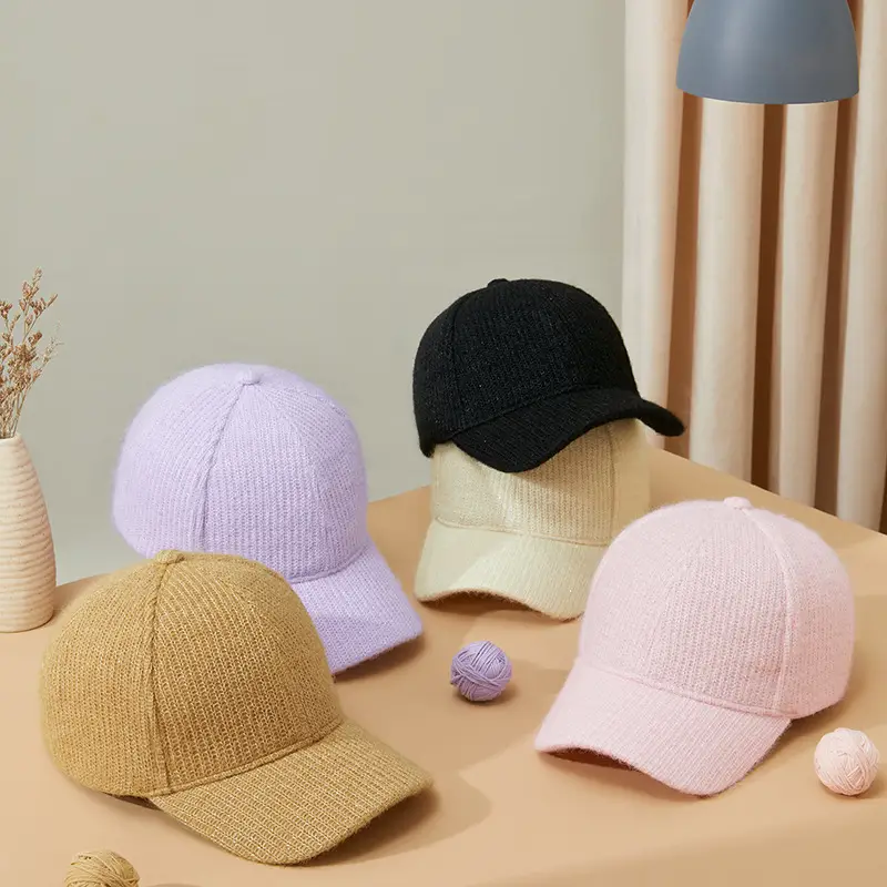 2025 Knitted Baseball Cap Lavender Warm Coldproof - Image 7