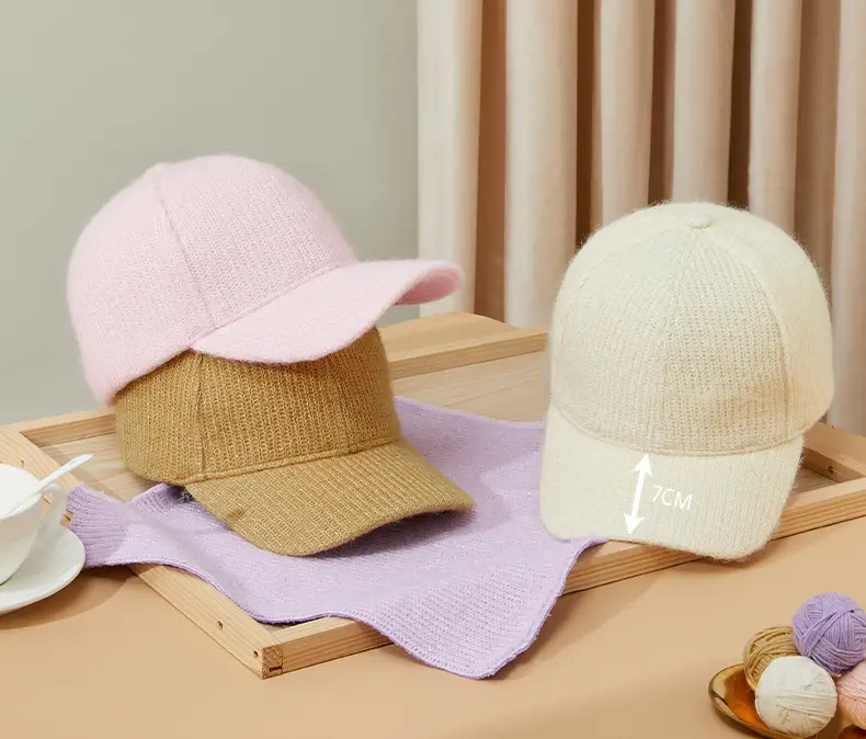 2025 Knitted Baseball Cap Lavender Warm Coldproof — feature 10