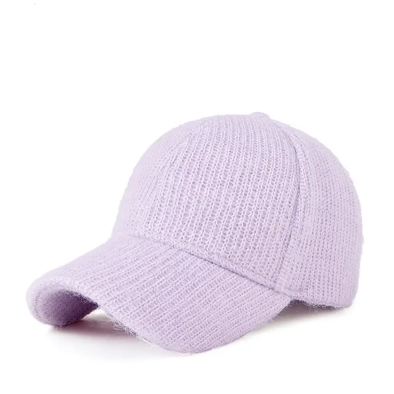 2025 Knitted Baseball Cap Lavender Warm Coldproof - Image 3