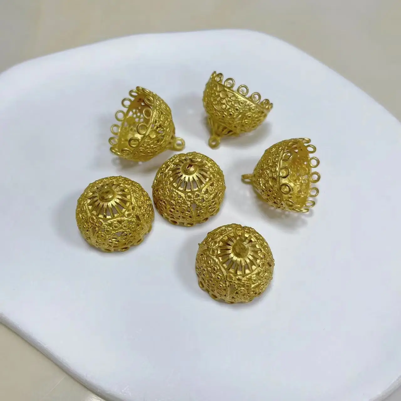 DIY Cast Copper Flower Caps for National Style