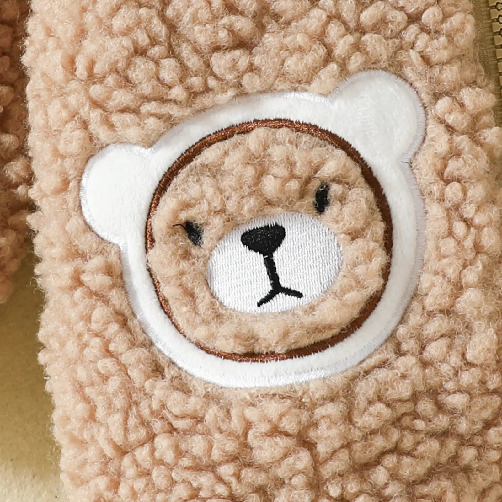 Cute Teddy Bear Embroidery Clima Clima Long Clima