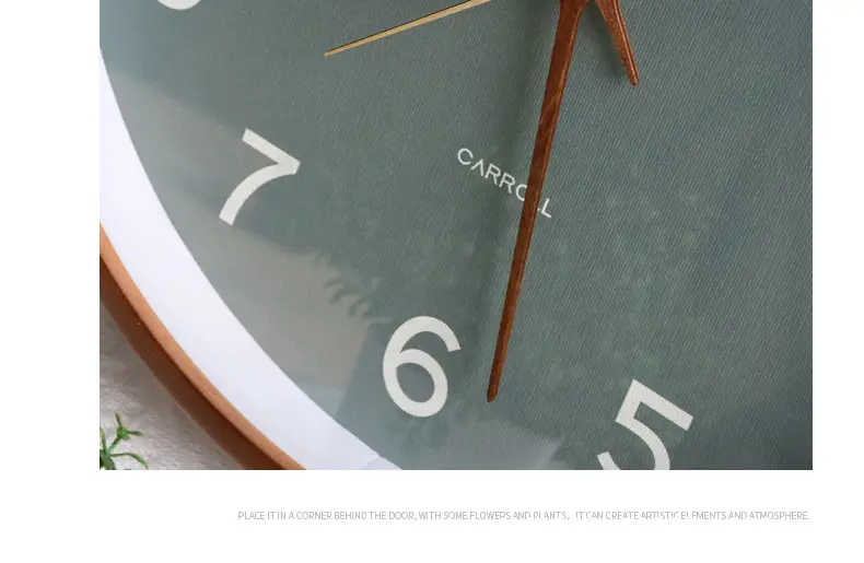 Nordic Wall Clock Modern Design Silent Quartz Living Room — feature 13