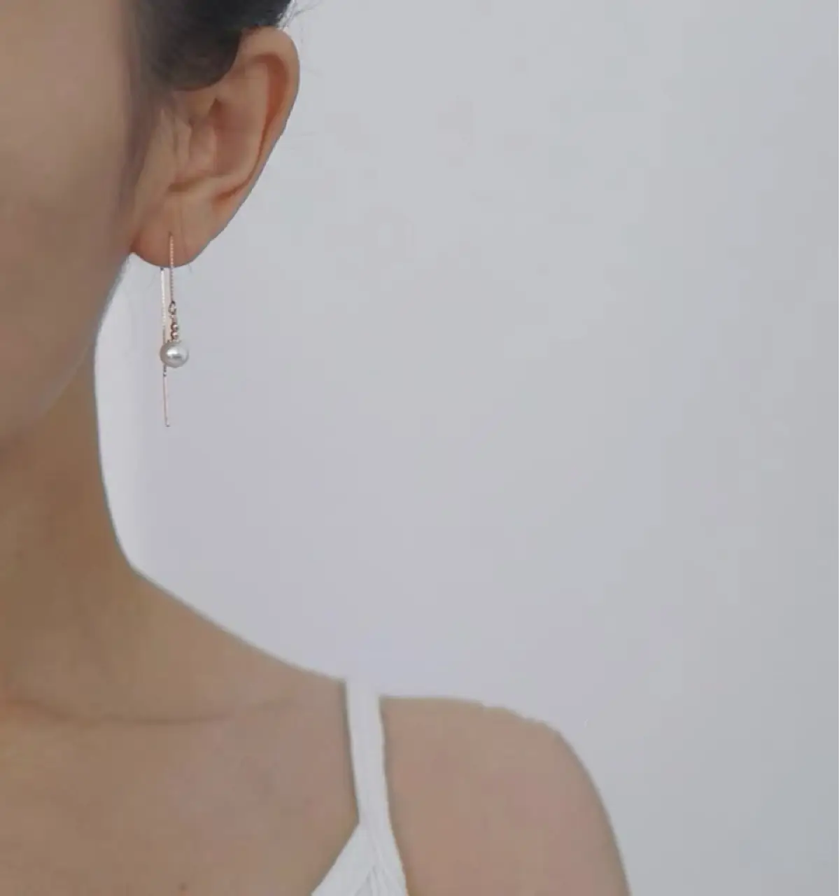 5-6mm Natural Pearl Earrings 14K Gold Wrap — feature 2