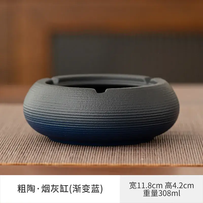 Black Ceramic Ashtray for Home Living Room