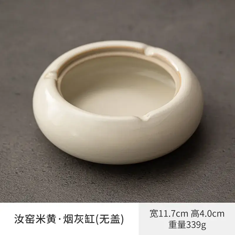 Black Ceramic Ashtray for Home Living Room