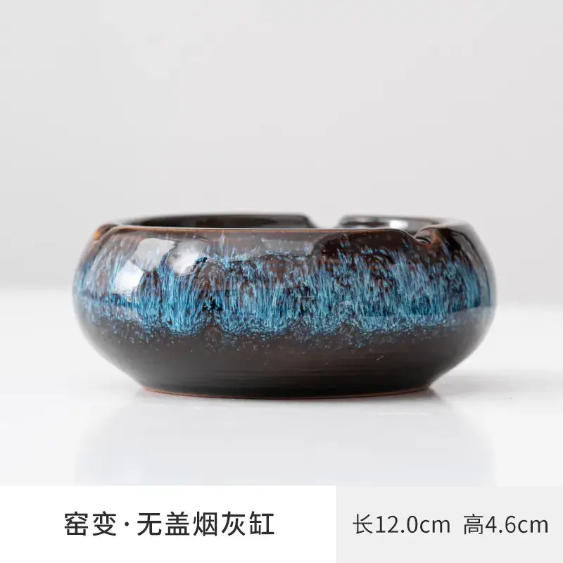 Black Ceramic Ashtray for Home Living Room