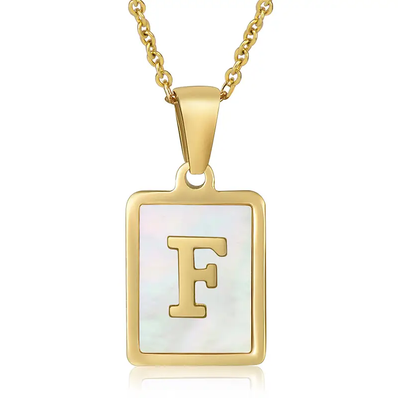 18K Gold F Necklace for Women - Image 6