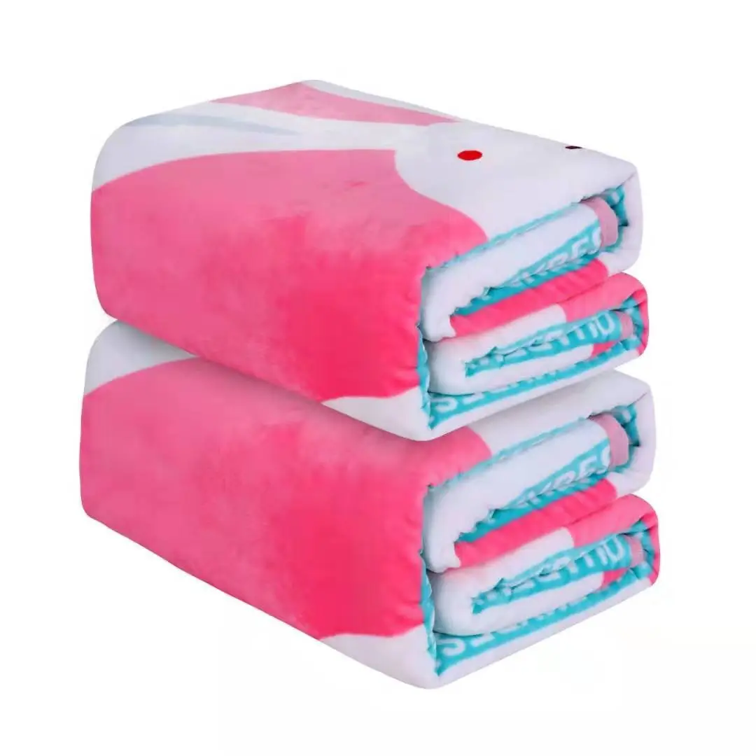 Coral Floral Fleece Blanket Gift Boxed Thickened - Image 24