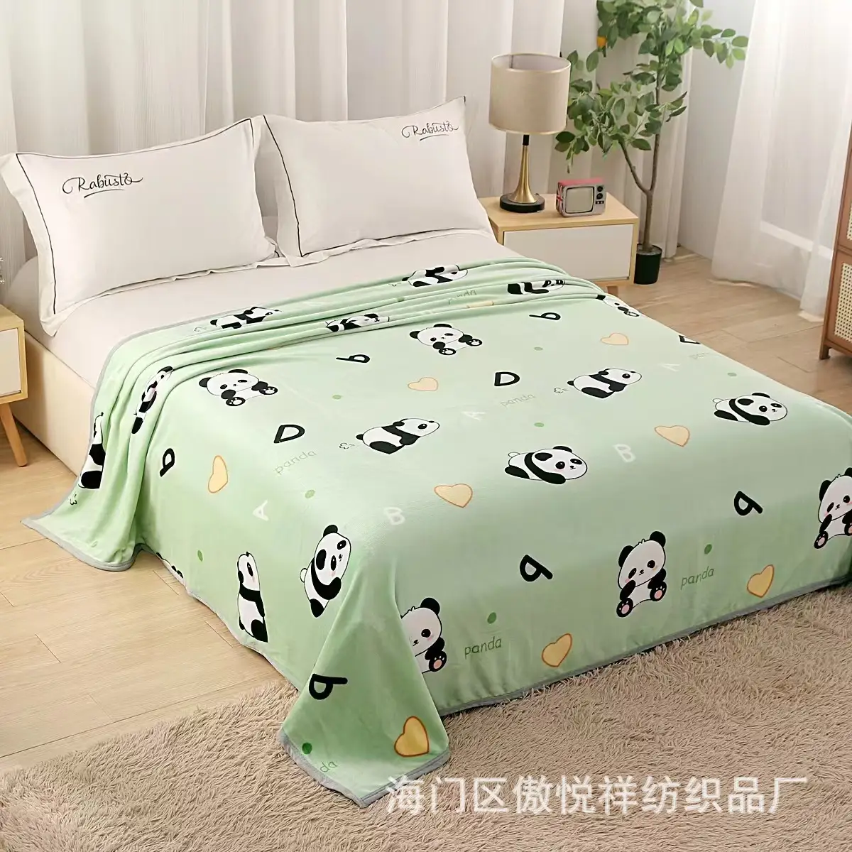 Coral Floral Fleece Blanket Gift Boxed Thickened - Image 12