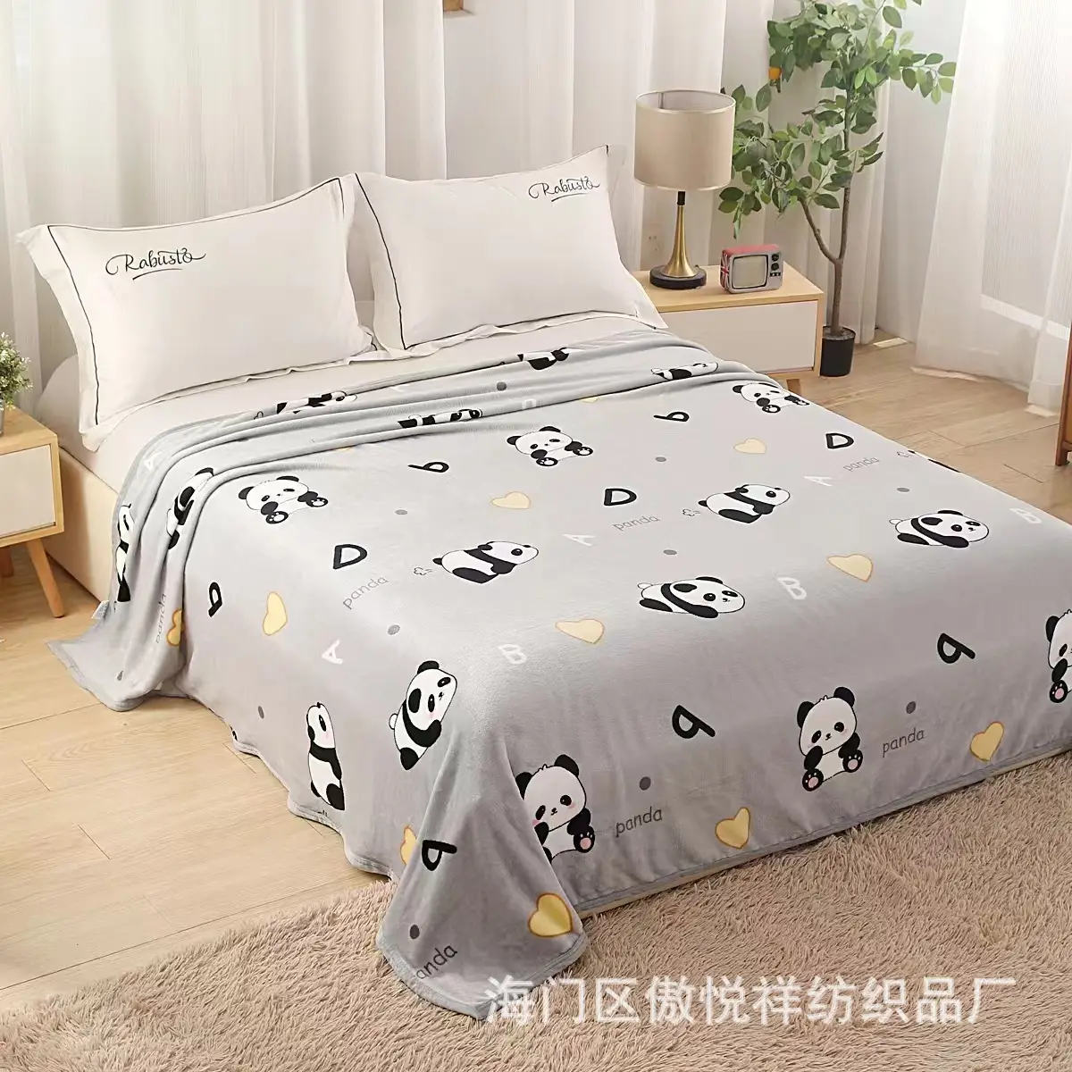 Coral Floral Fleece Blanket Gift Boxed Thickened - Image 14