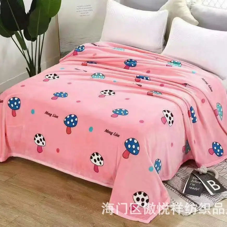 Coral Floral Fleece Blanket Gift Boxed Thickened - Image 16