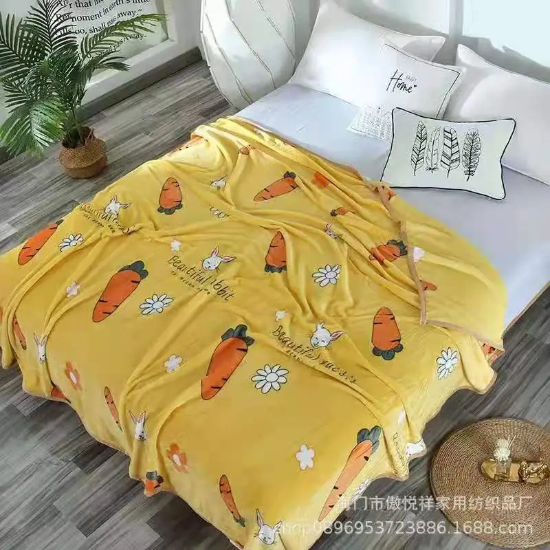 Coral Floral Fleece Blanket Gift Boxed Thickened - Image 9