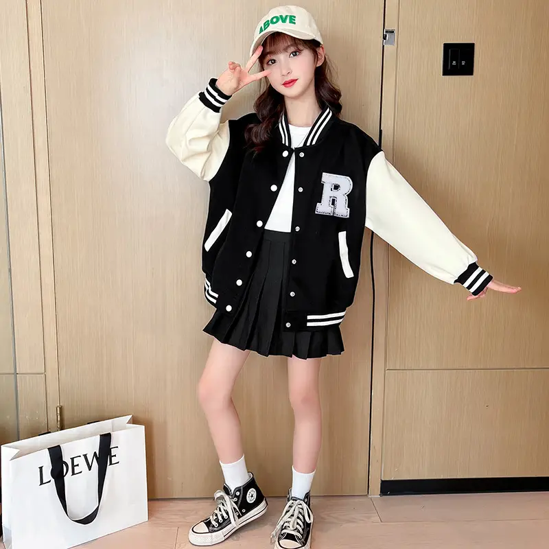 Autumn Winter Boys Girls Western Jacket Baseball Suit