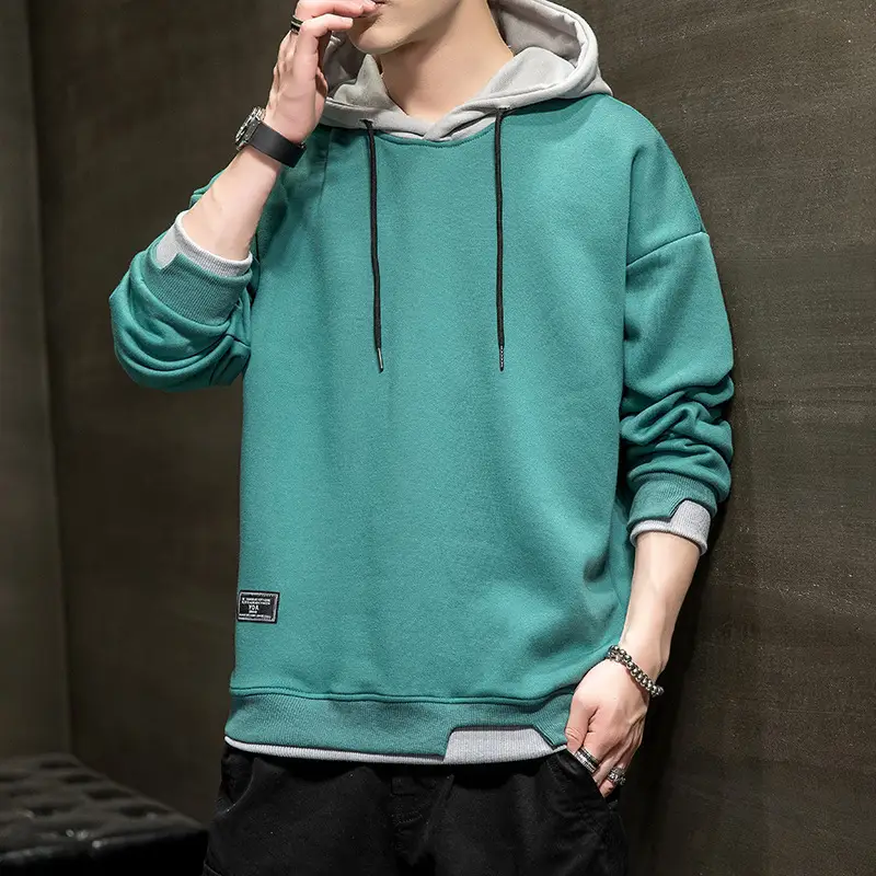 Men's Orange Hooded Sweatshirt New Color Loose Fit Casual Wear - Image 6