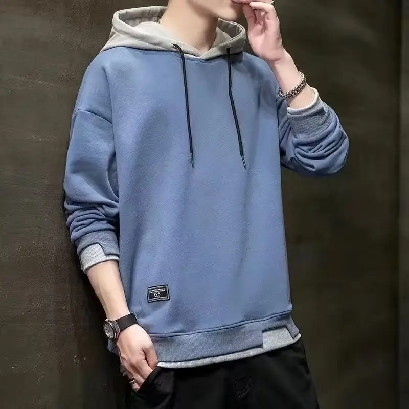 Men's Orange Hooded Sweatshirt New Color Loose Fit Casual Wear - Image 8